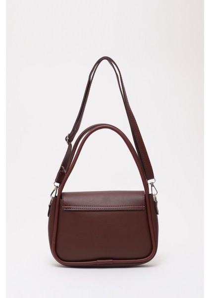 Bordo SHK97 Suni Deri Ön Cep Detaylı 2 Bölmeli Ayarlanabilir Askılı El,kol ve Omuz Çantası modelleri