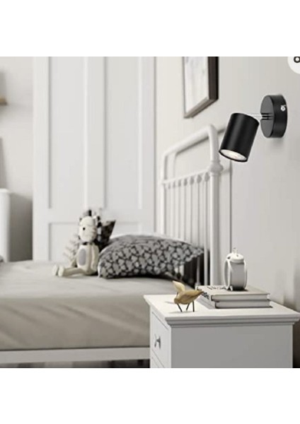 GU10 Krom Mafsal Siyah Tekli Hareketli Spot Başlık – LED Uyumlu Aplik – Osram & Panasonic Tasarruflu Ampul (Günışığı)Dahil ampül rengi için iletişime geçebilirsiniz fiyatları