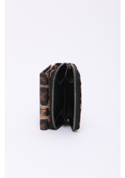 Leopar SHK177 Suni Deri 8 Bölmeli, Kartlık, Kağıt ve Bozuk Para Bölmeli Çıtçıtlı Cüzdan