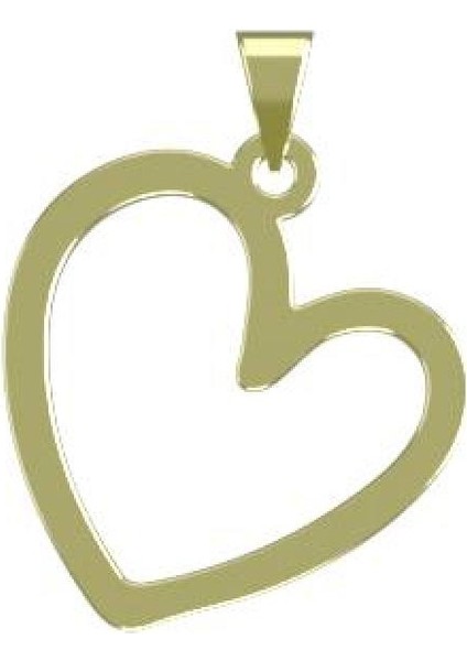 14 Ayar Altın Kalp Kolye Ucu 0.5 Gr, KC17614 Kodlu