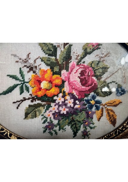 Çerçevesinde Avrupa Goblen Pano 35 cm x 30 cm Ölçülerinde