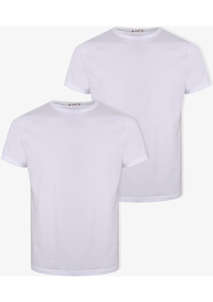Erkek 2'li Basic Likralı T-Shirt