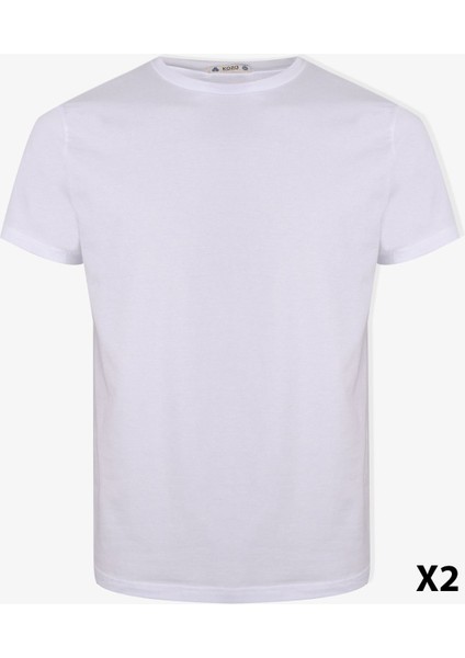 Erkek 2'li Basic Likralı T-Shirt modelleri