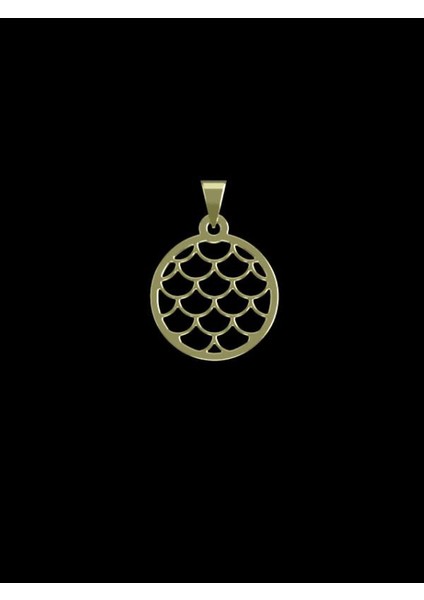 14 Ayar Altın Daire Kolye Ucu 0.5 Gr, KC11500 Kodlu