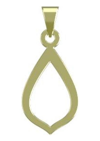 14 Ayar Altın Gözyaşı Damlası Kolye Ucu 0.5 Gr, KC12463 Kodlu