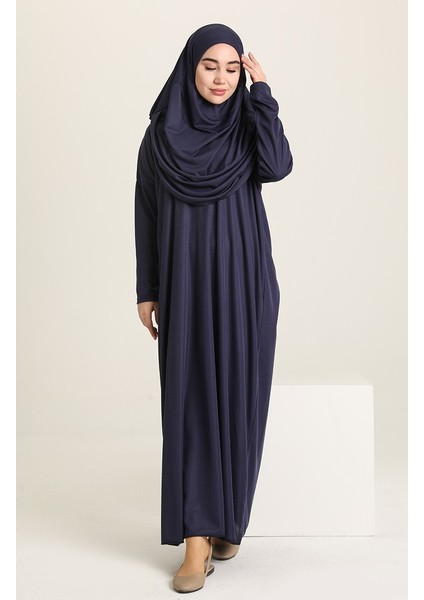 Tek Parça Kendinden Başörtülü Düz Renk Kadın Namaz Elbisesi fiyatları