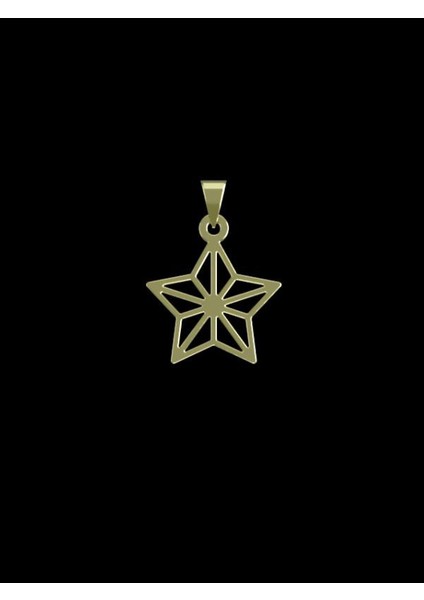 14 Ayar Altın Yıldız Kolye Ucu 0.5 Gr, KC15421 Kodlu
