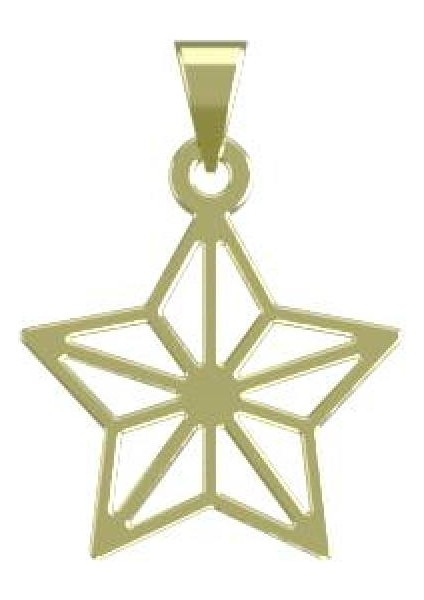 14 Ayar Altın Yıldız Kolye Ucu 0.5 Gr, KC15421 Kodlu