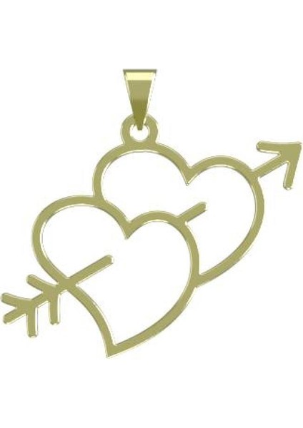 14 Ayar Altın Kalp Kolye Ucu 0.5 Gr, KC17802 Kodlu