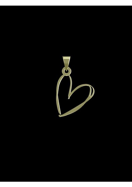 14 Ayar Altın Kalp Kolye Ucu 0.5 Gr, KC17815 Kodlu