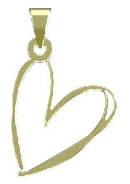 14 Ayar Altın Kalp Kolye Ucu 0.5 Gr, KC17815 Kodlu