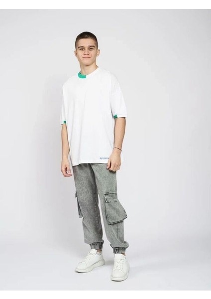 Çocuk Basic Yaka Detaylı Oversize T-Shirt indirimleri