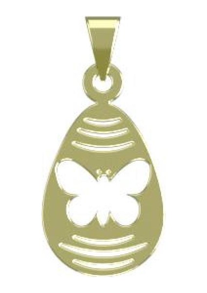 14 Ayar Altın Kelebek Kolye Ucu 0.5 Gr, KC10463 Kodlu