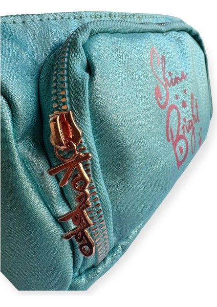 Kaukko Sparkle Çift Gözlü Kalem Çantası, Kalp Desenli, Metalik Renkli modelleri