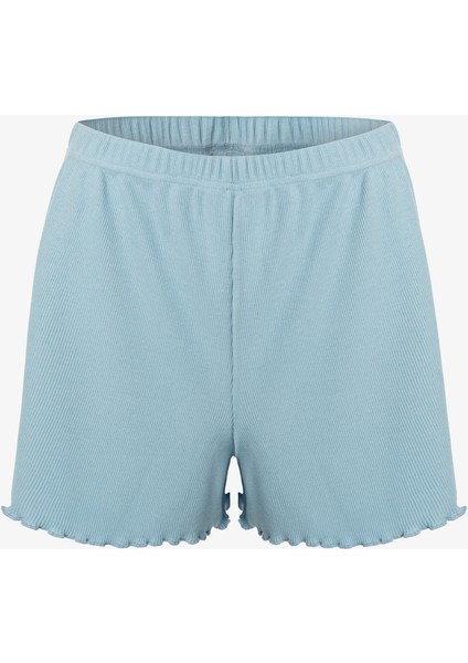 Kadın Ince Askılı Dantelli Fiyonklu Pamuklu Şortlu Pijama Takımı modelleri