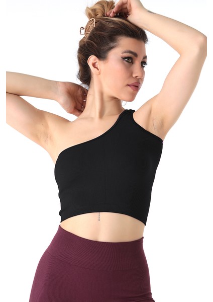 Tek Omuz Askılı Fitilli Büstiyer