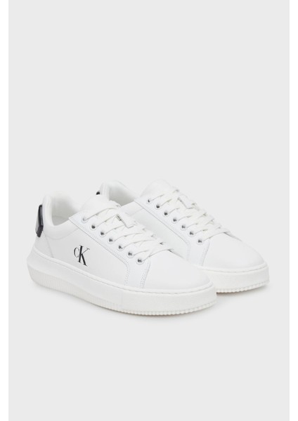 Logolu Deri Sneaker Ayakkabı YW0YW0184601W Bayan Ayakkabı YW0YW01846 01W fiyatları