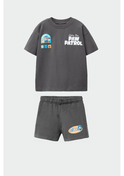 Erkek Çocuk Pamuklu Baskılı Tshirt ve Şort Alt Üst Takım fiyatları