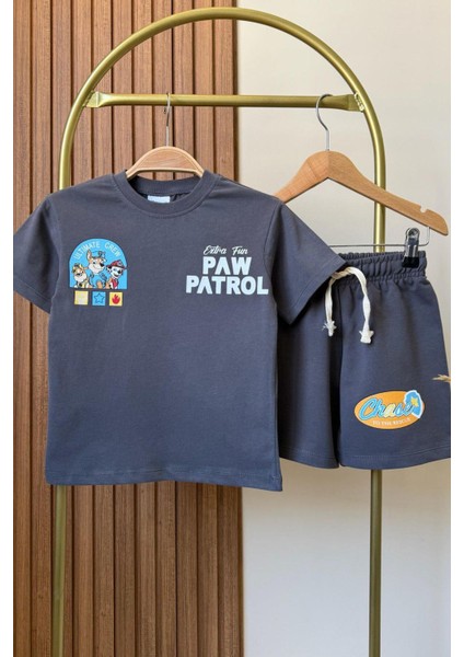 Erkek Çocuk Pamuklu Baskılı Tshirt ve Şort Alt Üst Takım fırsatları