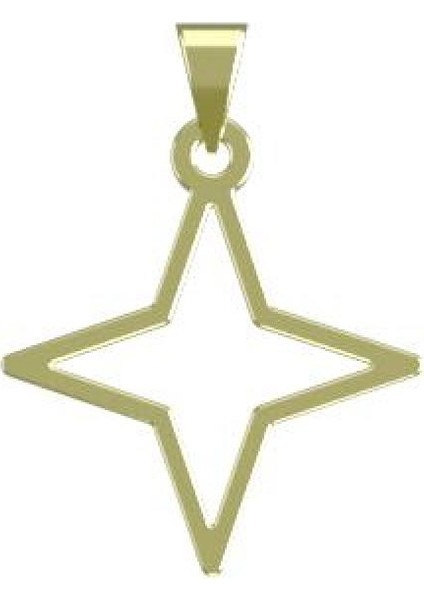 14 Ayar Altın Yıldız Kolye Ucu 0.5 Gr, KC15457 Kodlu