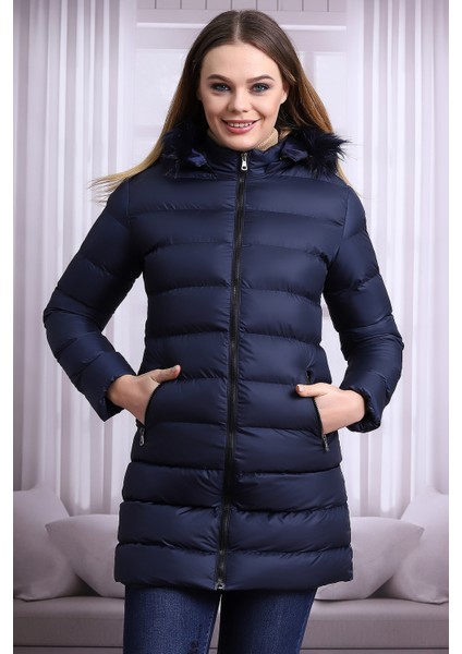 Kadın Kapüşonlu Fermuarlı Microjel Dolumlu Peluşlu Su ve Rüzgar Gecirmez Monta fiyatları