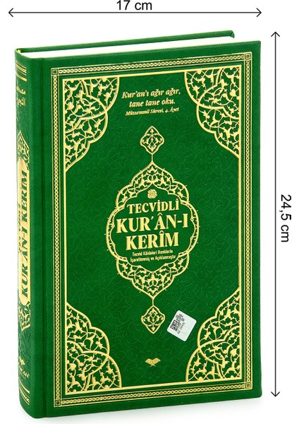Termo Deri Ciltli Tecvidli Bilgisayar Hattı Arapça Orta Boy Kuranı Kerim - Yeşil indirimleri
