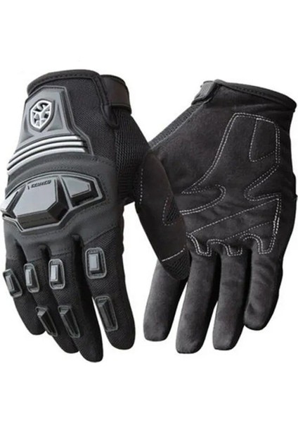 Motosiklet Eldiveni Neopren Kumaş Full Korumalı Siyah Motor Eldiveni