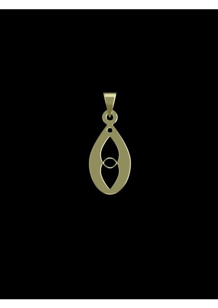 14 Ayar Altın Gözyaşı Damlası Kolye Ucu 0.5 Gr, KC11560 Kodlu