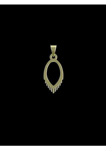 14 Ayar Altın Gözyaşı Damlası Kolye Ucu 0.5 Gr, KC12678 Kodlu