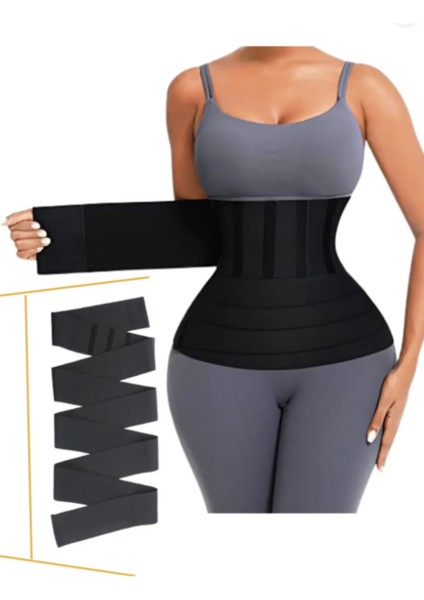Tummy Wrap Waist Trainer Inceltici Bele Dolamalı Kum Saati Görünüm Sıkılaştırı Bel Korsesi