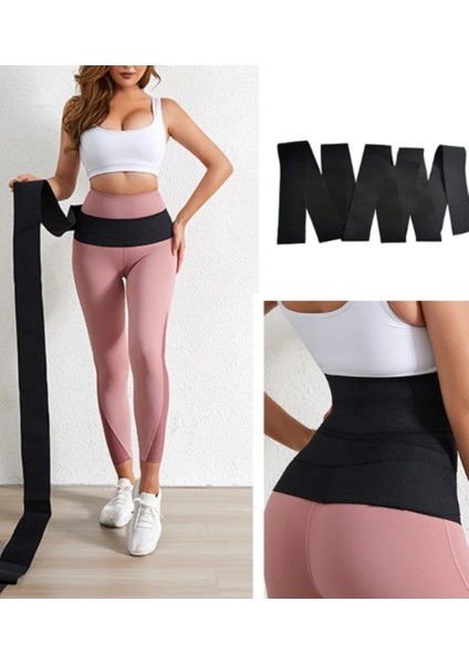 Tummy Wrap Waist Trainer Inceltici Bele Dolamalı Kum Saati Görünüm Sıkılaştırı Bel Korsesi indirimleri