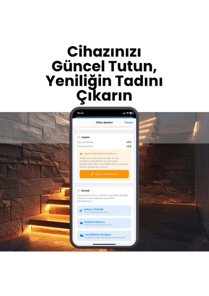 Lux Light Plus – Sensörlü ve Bluetooth ile Telefon Kontrollü Akıllı Merdiven Aydınlatma Cihazı (2-18 Çıkış)