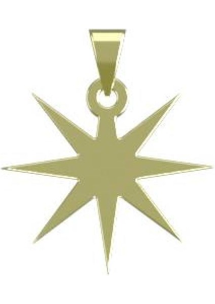 14 Ayar Altın Yıldız Kolye Ucu 0.5 Gr, KC15503 Kodlu