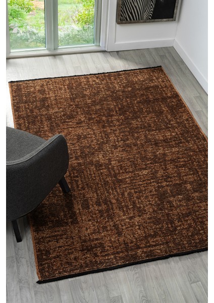 Antik Taba Halı Yıkanabilir Kaymaz Taban Şönil Kilim Dokuma Pamuk Taban Kilim 10101A 80 x 150 cm