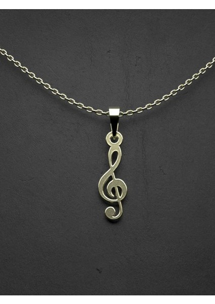 14 Ayar Altın Nota Kolye Ucu 0.5 Gr, KC12399 Kodlu