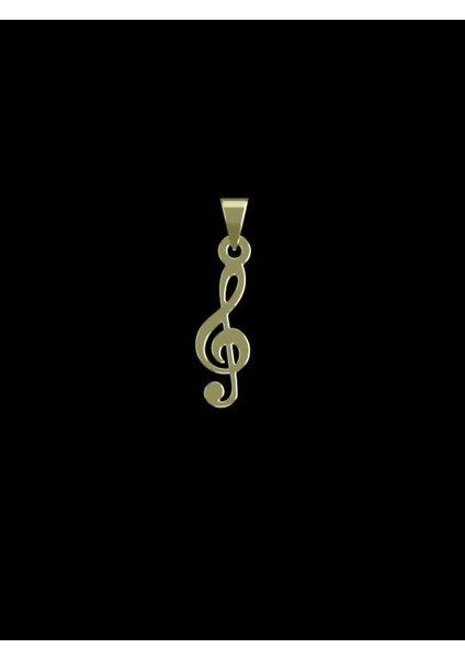 14 Ayar Altın Nota Kolye Ucu 0.5 Gr, KC12399 Kodlu