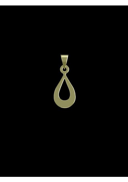 14 Ayar Altın Gözyaşı Damlası Kolye Ucu 0.5 Gr, KC13749 Kodlu