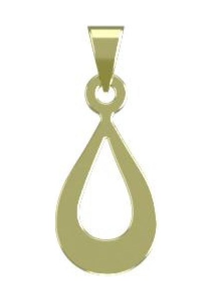 14 Ayar Altın Gözyaşı Damlası Kolye Ucu 0.5 Gr, KC13749 Kodlu