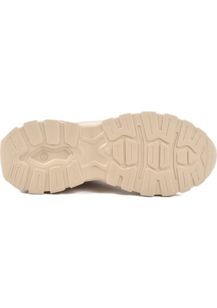 Ekru Cilt Bağcıklı Kadın Spor Ayakkabı 159 G indirimleri