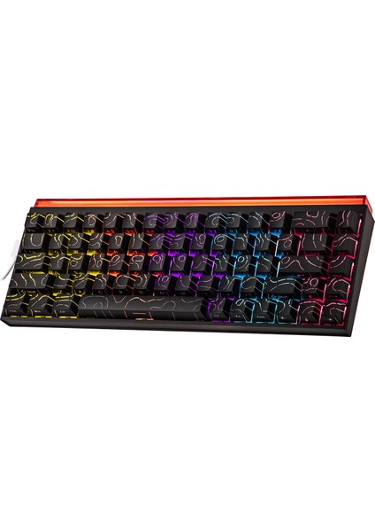 Nacodex NK68 Desenli Kablolu Ergonomik Mekanik Oyuncu Klavyesi-Ambiyans Aydınlatmalı indirimleri