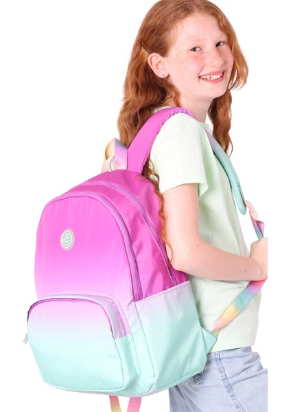 Su Geçirmez Kumaş Kız Çocuk Çok Gözlü Ortopedik Sırt Okul Çantası K1798 modelleri