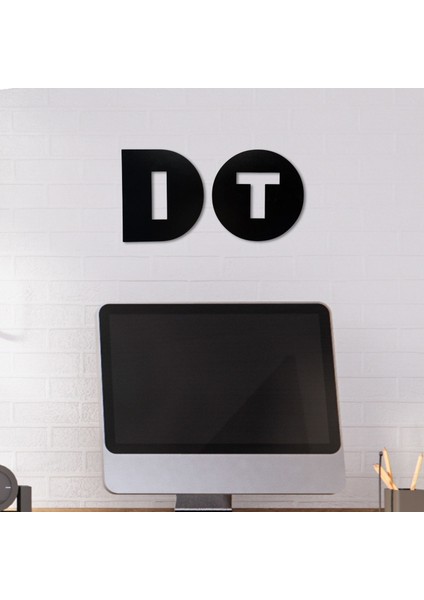 Ahşap Duvar Dekoru Do It Yazılı 40X25 cm Siyah Motive Edici Ofis Çalışma Odası Modern Tasarım modelleri