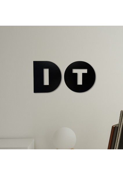 Ahşap Duvar Dekoru Do It Yazılı 40X25 cm Siyah Motive Edici Ofis Çalışma Odası Modern Tasarım fırsatları
