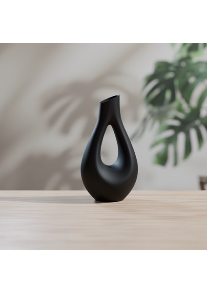 Siyah Zarif Gözyaşı Vazosu
