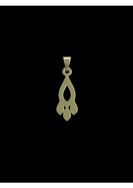 14 Ayar Altın Gözyaşı Damlası Kolye Ucu 0.5 Gr, KC10841 Kodlu