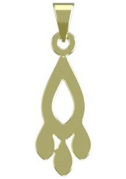 14 Ayar Altın Gözyaşı Damlası Kolye Ucu 0.5 Gr, KC10841 Kodlu