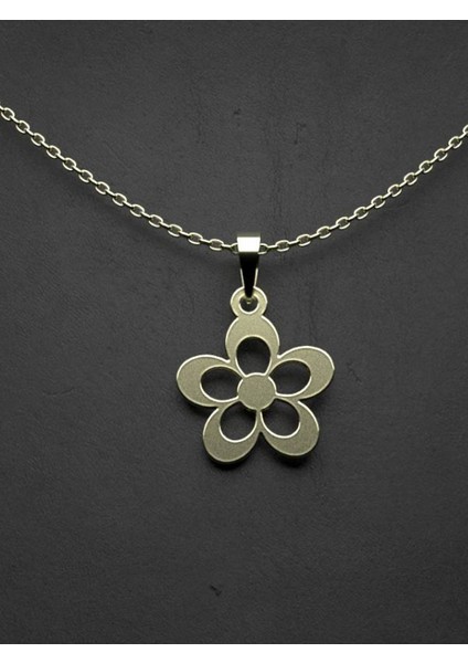 14 Ayar Altın Çiçek Kolye Ucu 0.5 Gr, KC12480 Kodlu