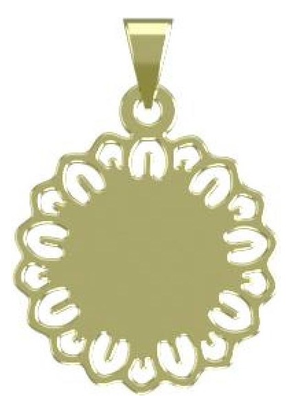 14 Ayar Altın Çiçek Kolye Ucu 0.5 Gr, KC12200 Kodlu