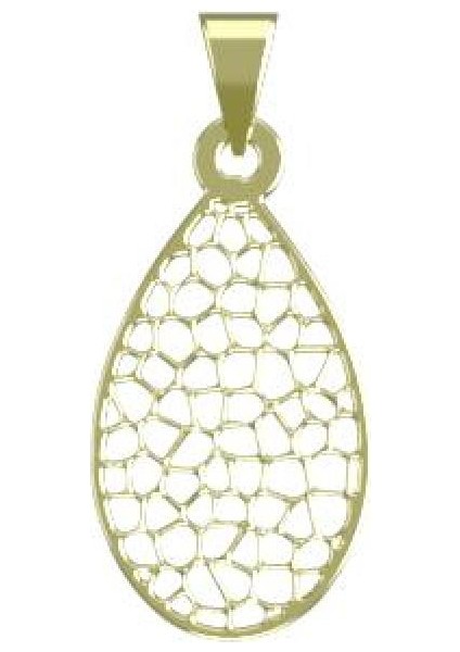 14 Ayar Altın Gözyaşı Damlası Kolye Ucu 0.5 Gr, KC10273 Kodlu