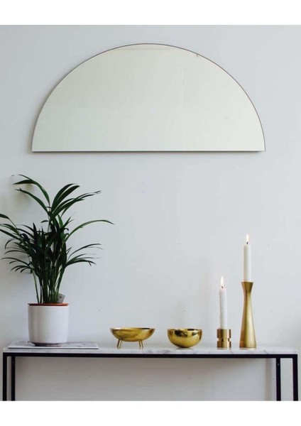 70X35 cm D Model Şeffaf Ayna, Kahverengi Çerçevesiz Tasarım modelleri